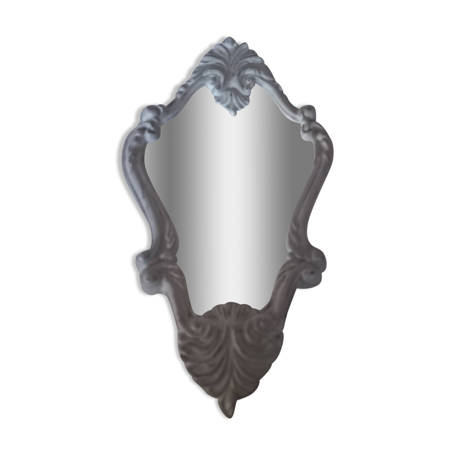 Small patinated baroque mirror