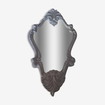 Small patinated baroque mirror