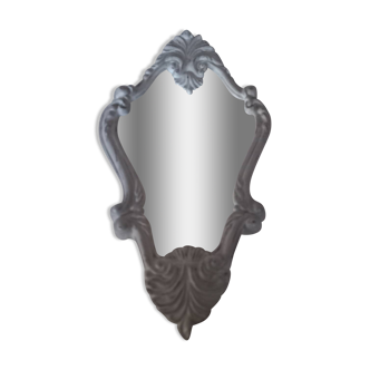 Small patinated baroque mirror