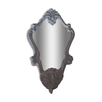 Petit miroir baroque patiné