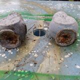 Pair of Cast Iron Vases 1900 from Charleville-Mézières