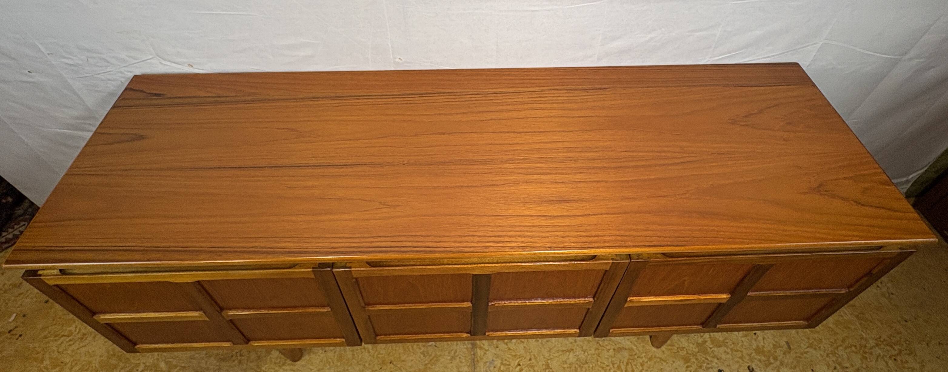 Mid Century Retro Teak Sideboard by Nathan 1960  Squares Danish Design