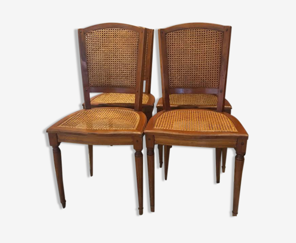 4 chaises cannees " roche et bobois"