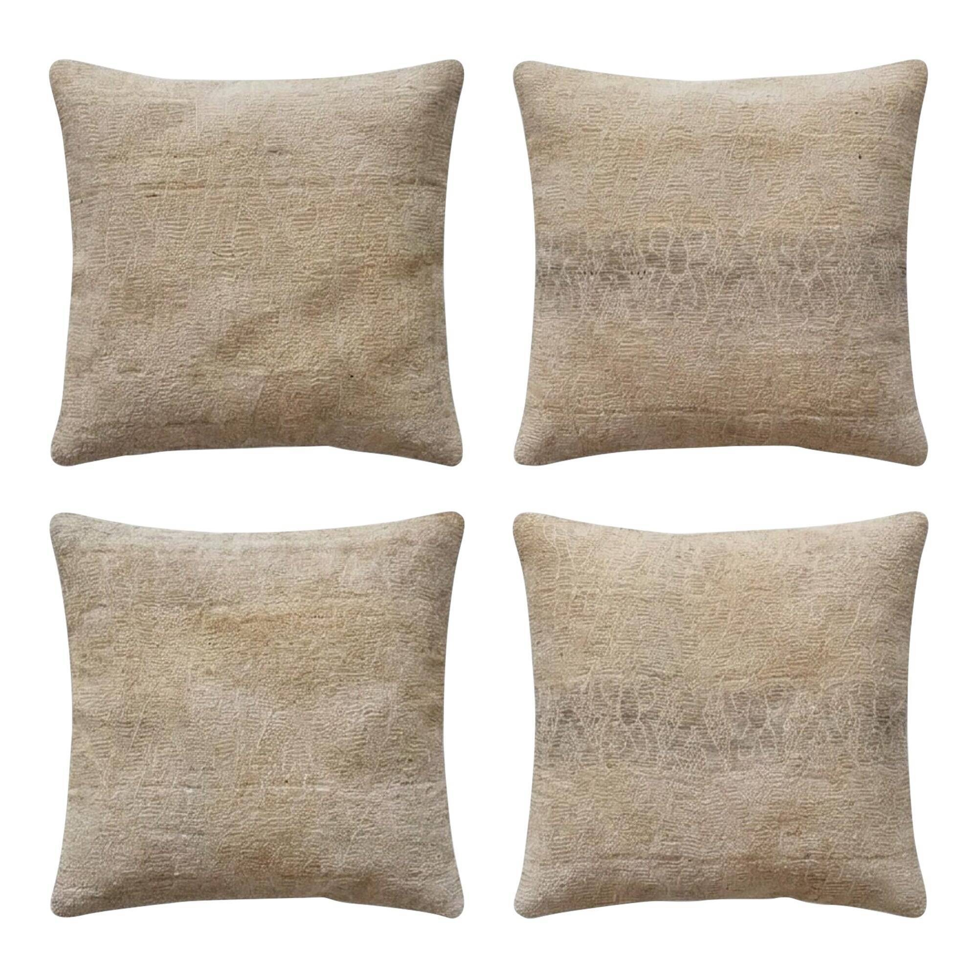 Set of 4 vintage kilim cushion covers 61x61 cm