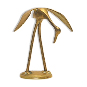 brass figurine crane wings