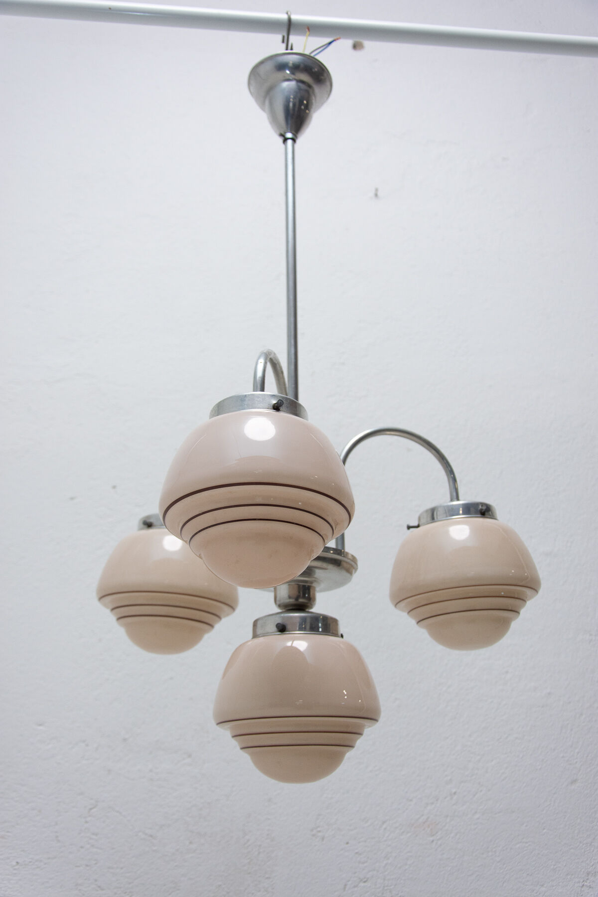 Lustre Art déco à trois bras, années 1930