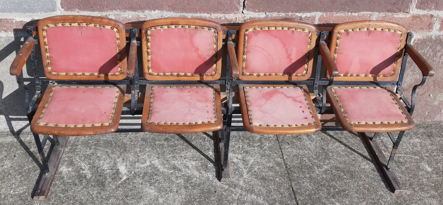 4 seater cinema bench