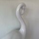 Very large flemish white ceramic lamp 50's italy 97cm with lampshade