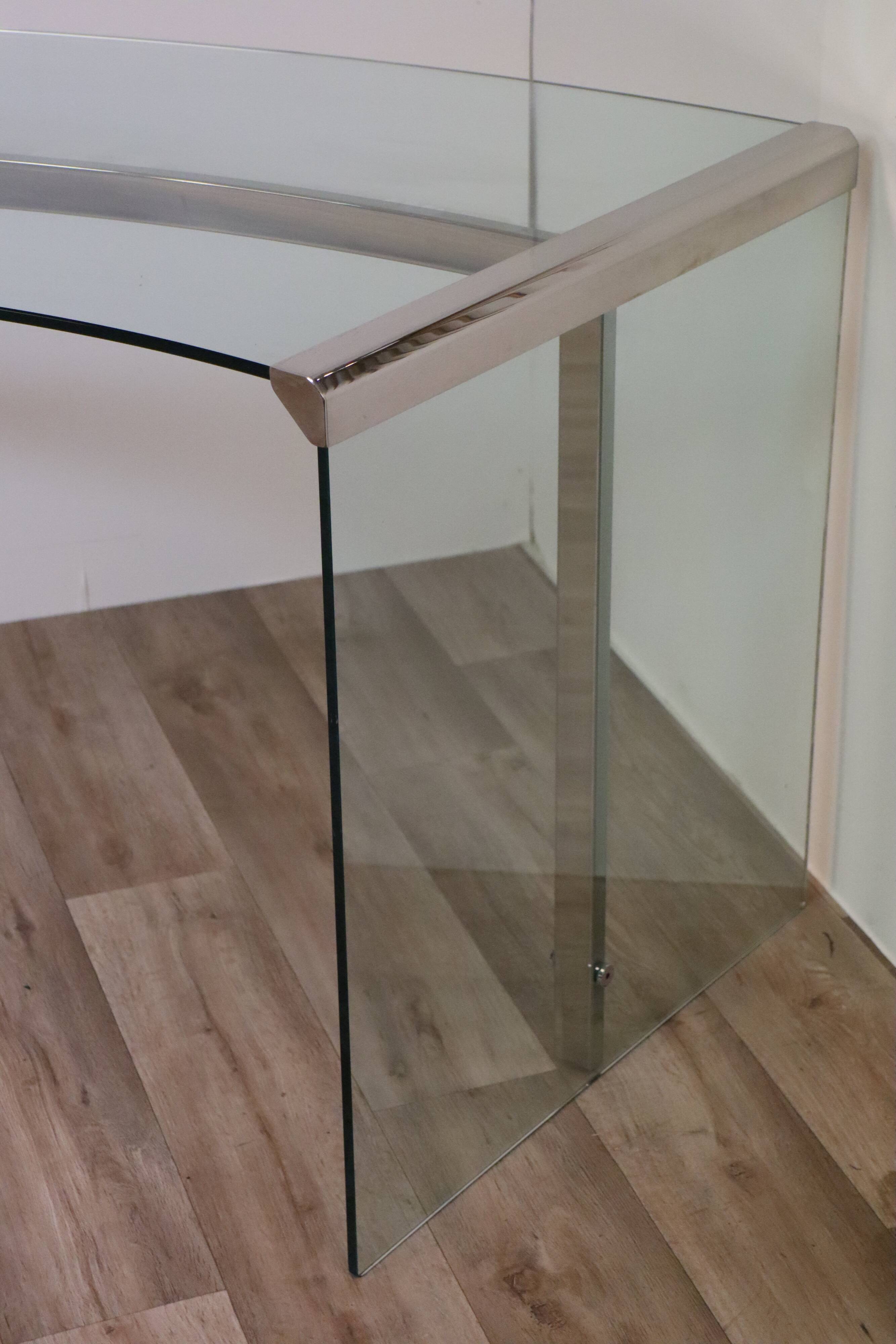 Board president by Gallotti & Radice in glass and chrome