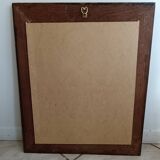 Antique mirror with knot in light oak