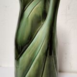 Ancien vase barbotine en faïence art nouveau