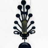 Mid-century modern Danish candle holders in metal and glass by Dantoft, 1960s, set of 2.