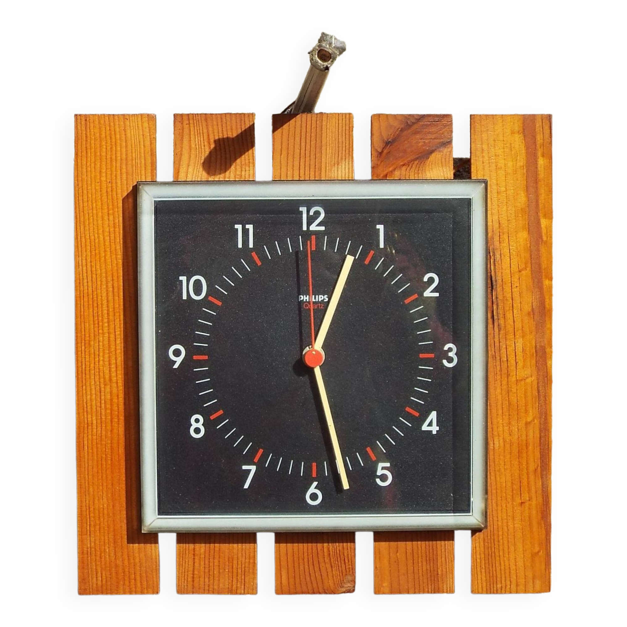 Philips vintage wooden wall clock