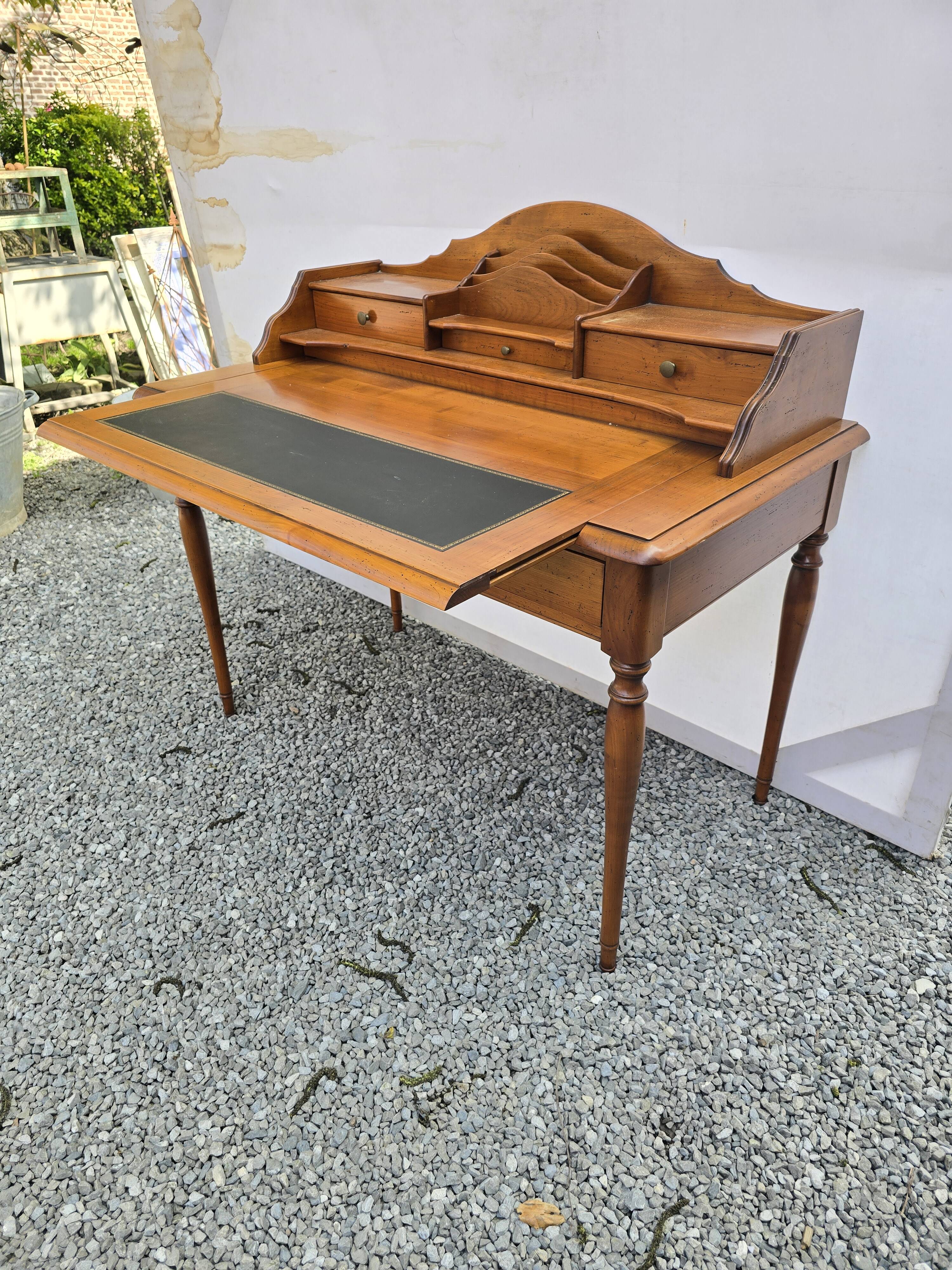 Solid cherry desk with sliding top