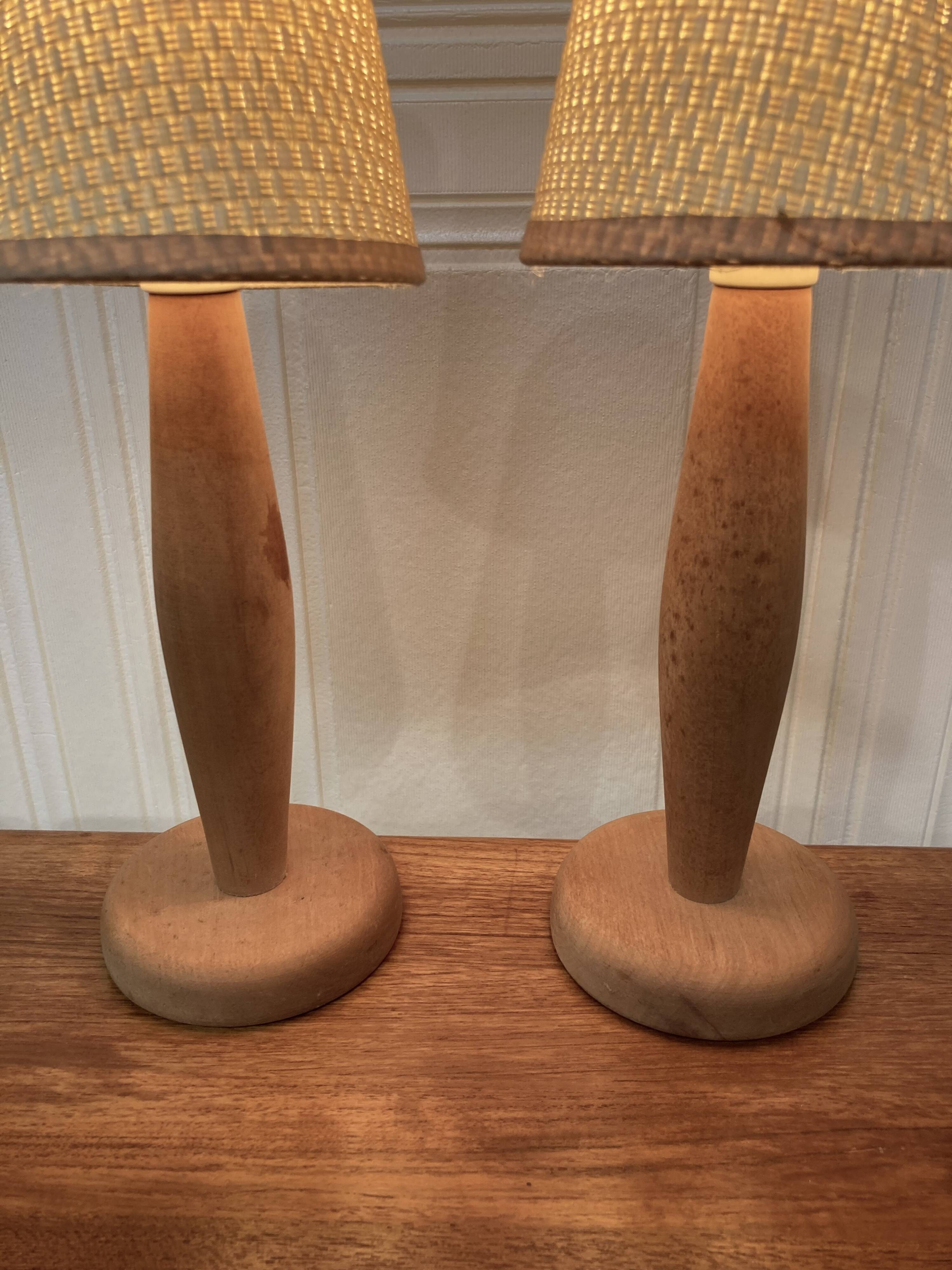 Paire de lampes design scandinave 1960.