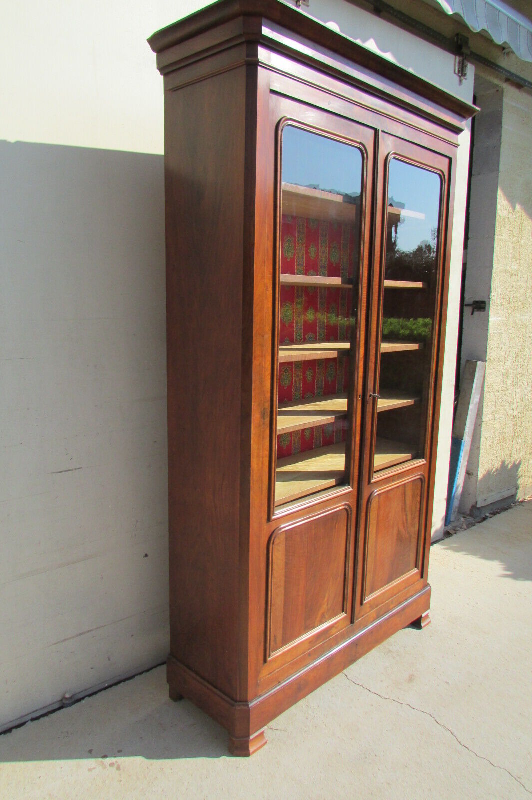 Bookcase old late 19th walnut