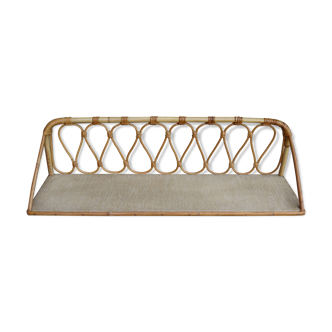 Rattan wall shelf