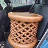 African stool Bamileke Natural brown