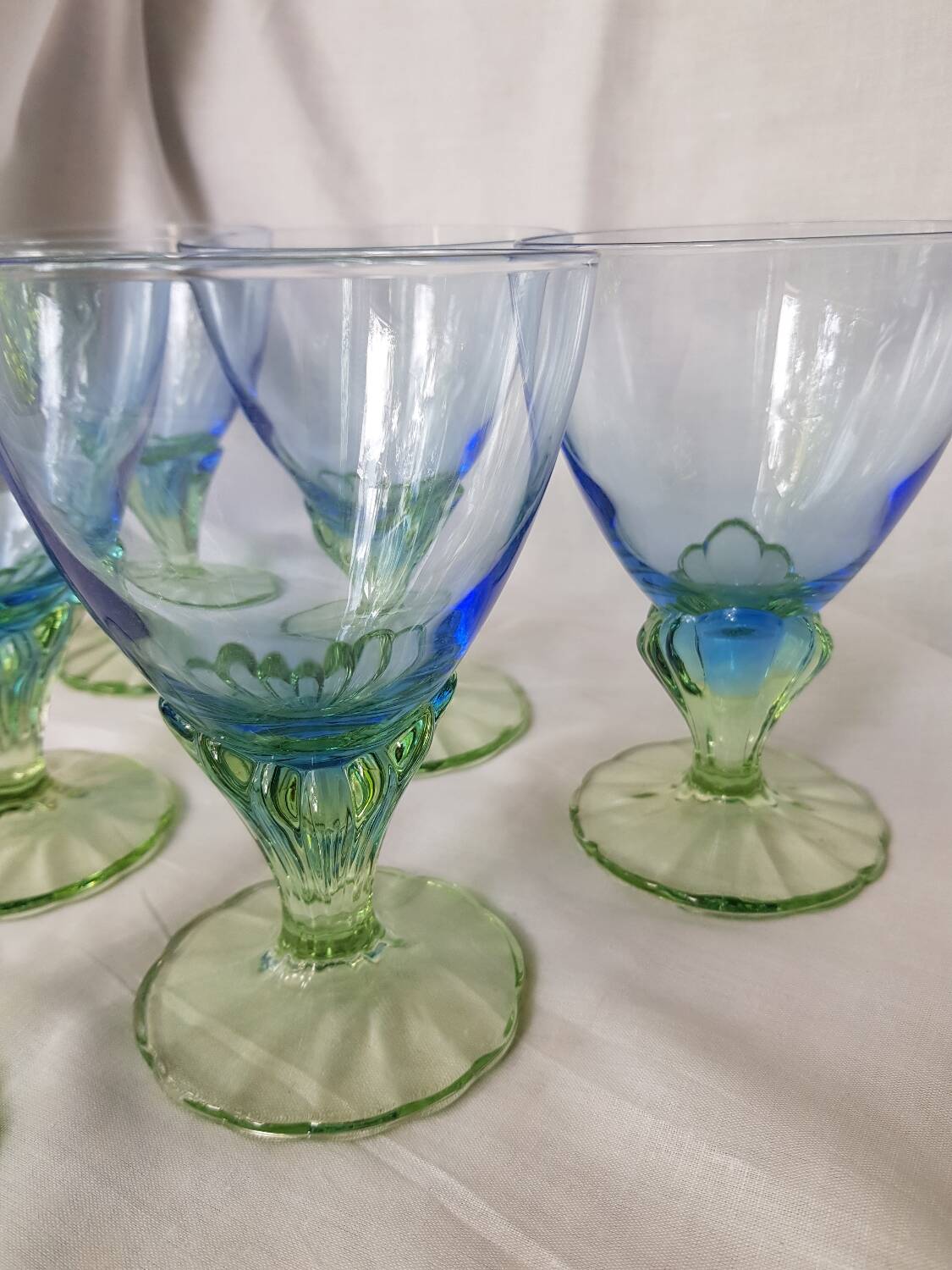 Set de 6 grands verres à eau Bormioli Rocco Bahia bleu vert