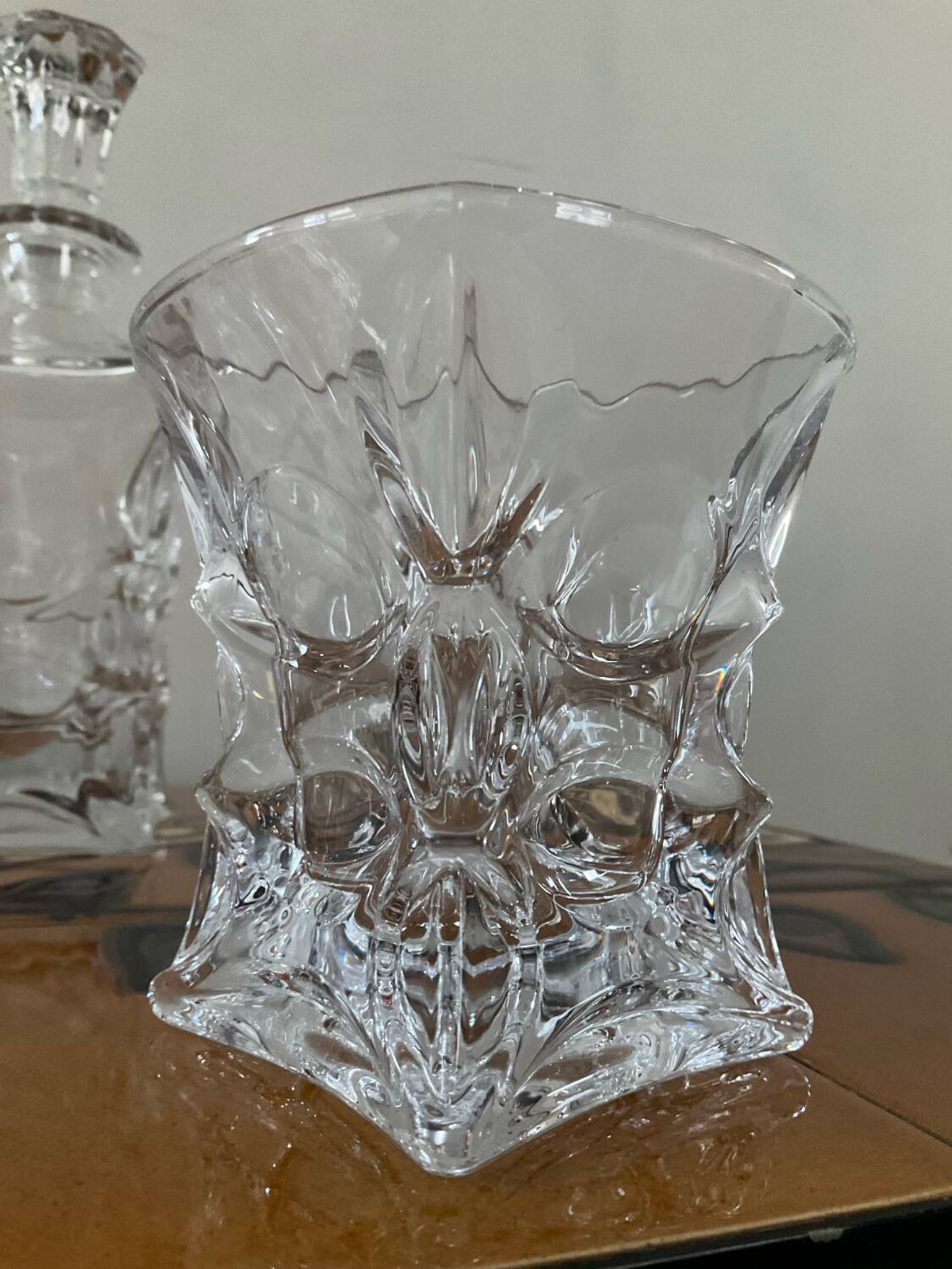 Vintage Bohemian crystal whisky set