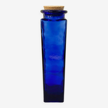 Bocal XXL en verre bleu cobalt