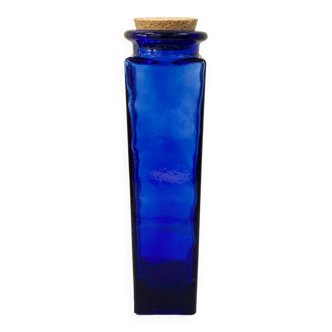 Bocal XXL en verre bleu cobalt
