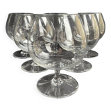 6 Verres à cognac/Armagnac estampillés Baccarat service Perfection