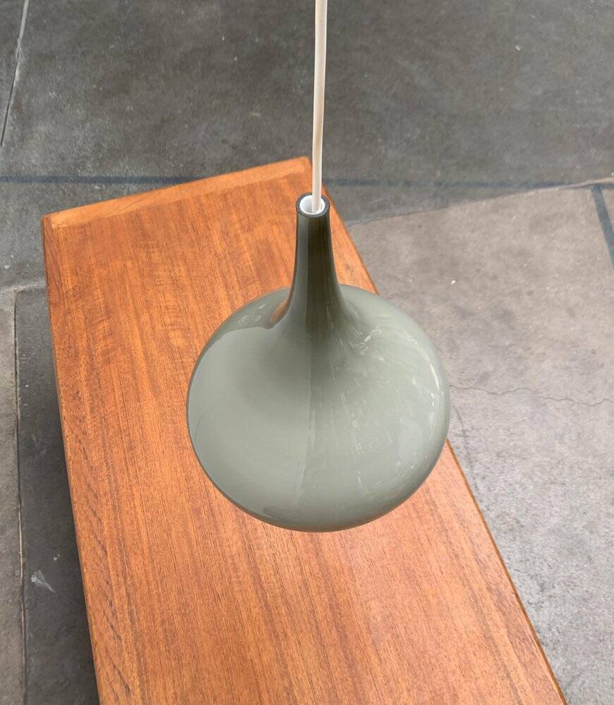 Mid-century Danish glass tulip pendant lamp by Nordisk Solar and Holmegaard, 1960s.