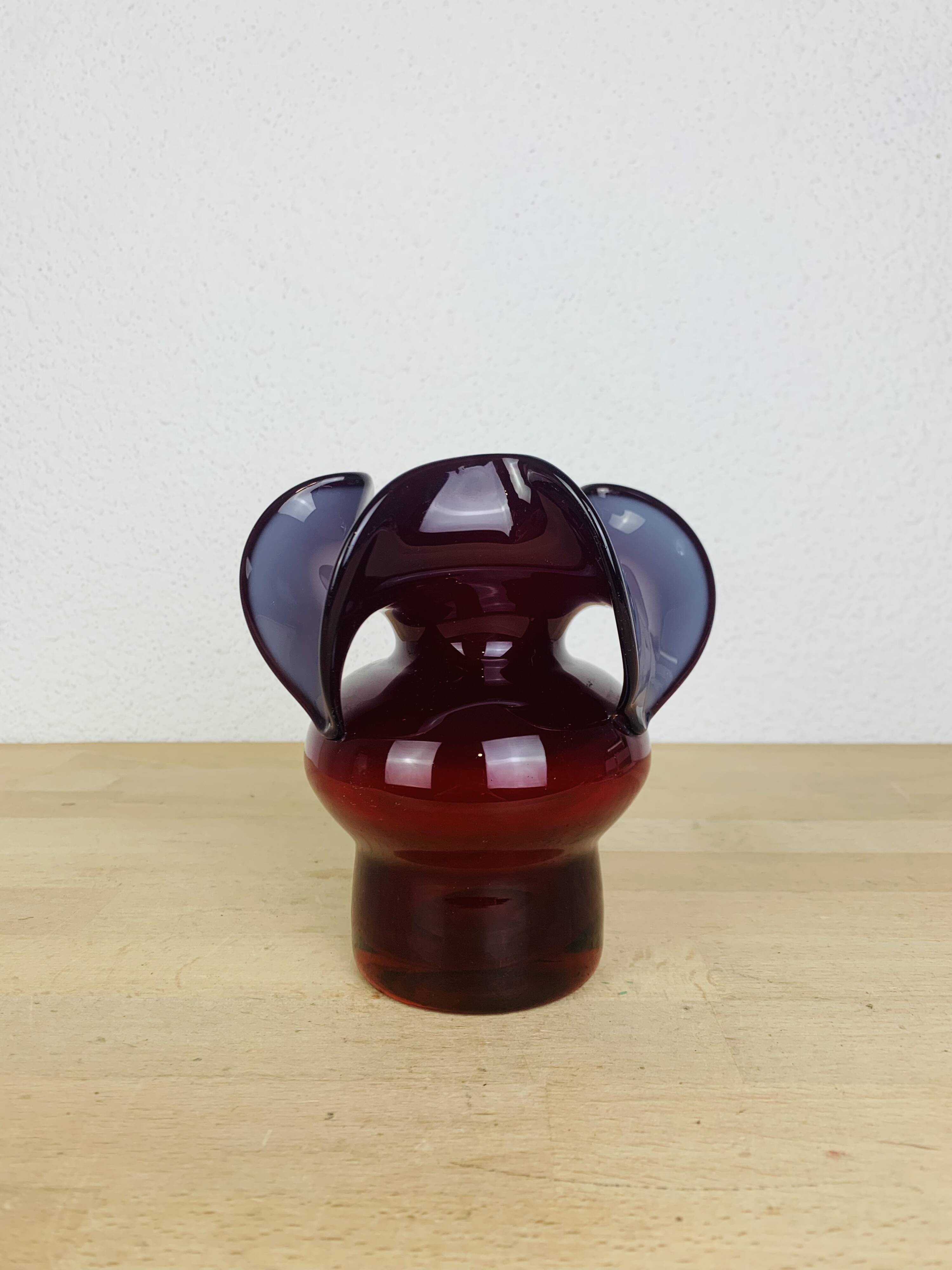 Donkey Vase by Czeslaw Zuber, blown glass, 1970