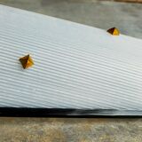 Pair of vintage plexi and bakelite 50s wall lamps