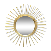 Miroir soleil œil de sorcière en laiton