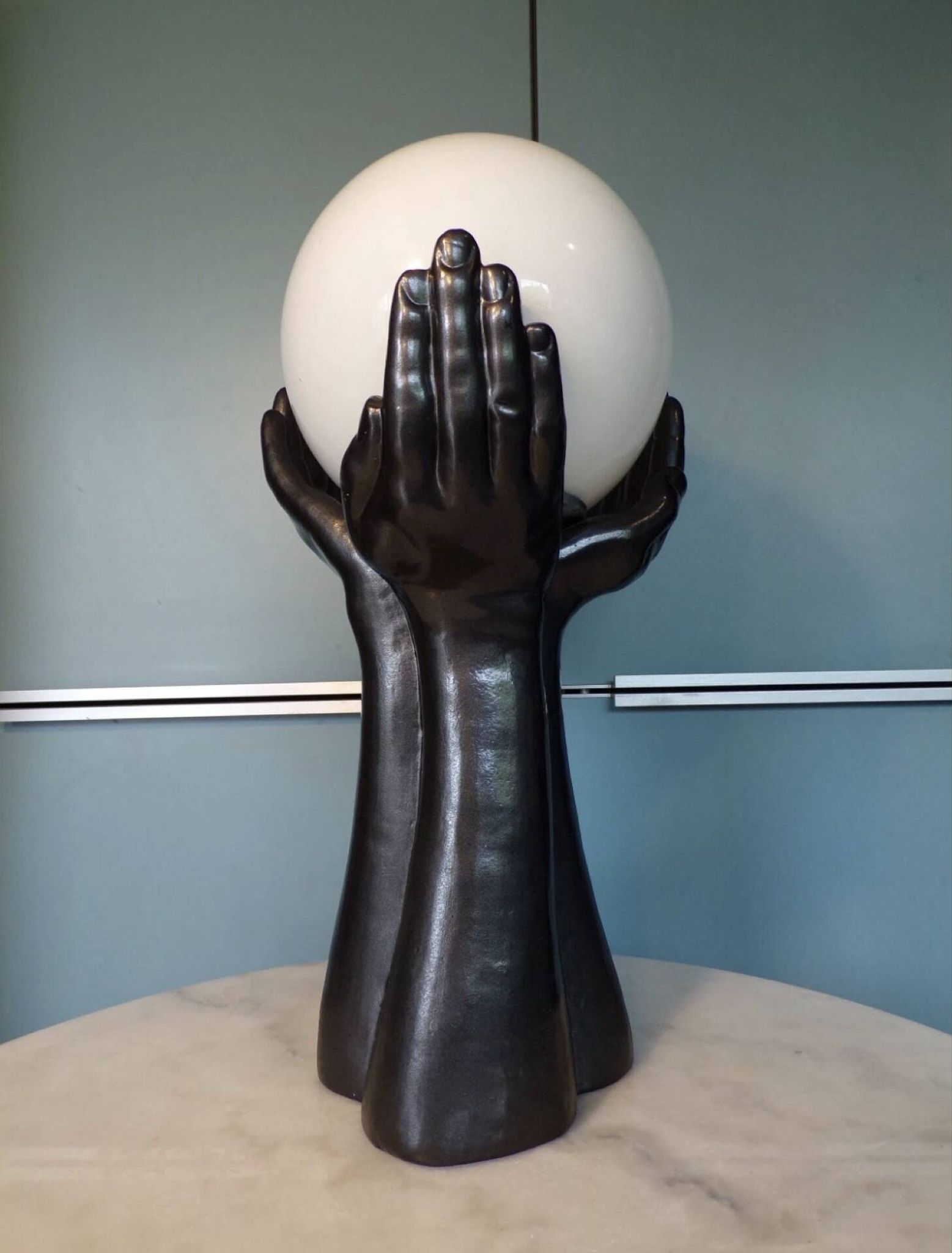 1950s ceramic three-hand lamp