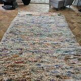 Berber boujaad rug in rustic wool 250 x 185 cm light mottled