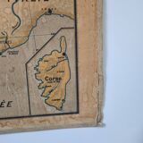 Wall map Vidal Lablache Mezieres, France provinces