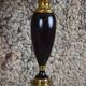 Pair of black lacquered lamps
