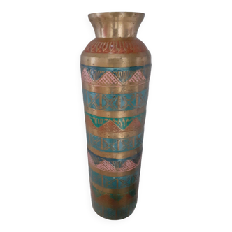 Vase en bronze émail cloisonné