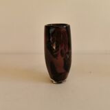 Vase en verre aux couleurs / nuances violettes, estimé danois et des années 1970-80.