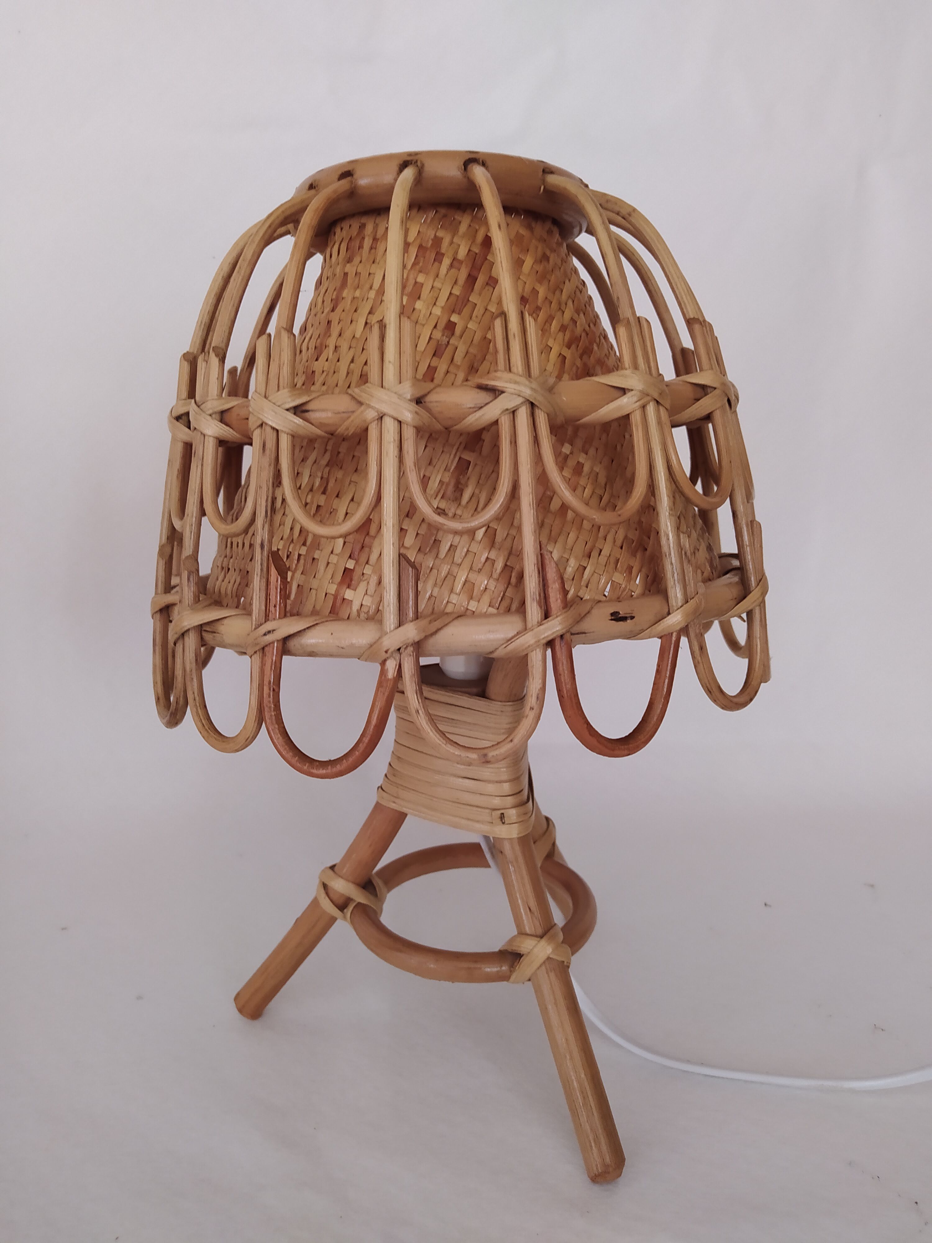 Lampes vintage en bambou