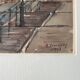 André Duculty (1912-1990) Watercolor on paper "Escaliers de la Butte Montmartre à Paris" Signed