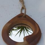 Small mirror in 70s sandstone 12x14cm