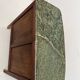 Commode 4 tiroirs marqueterie plateau marbre vert