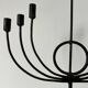Large brutalist candelabrum in wrought iron