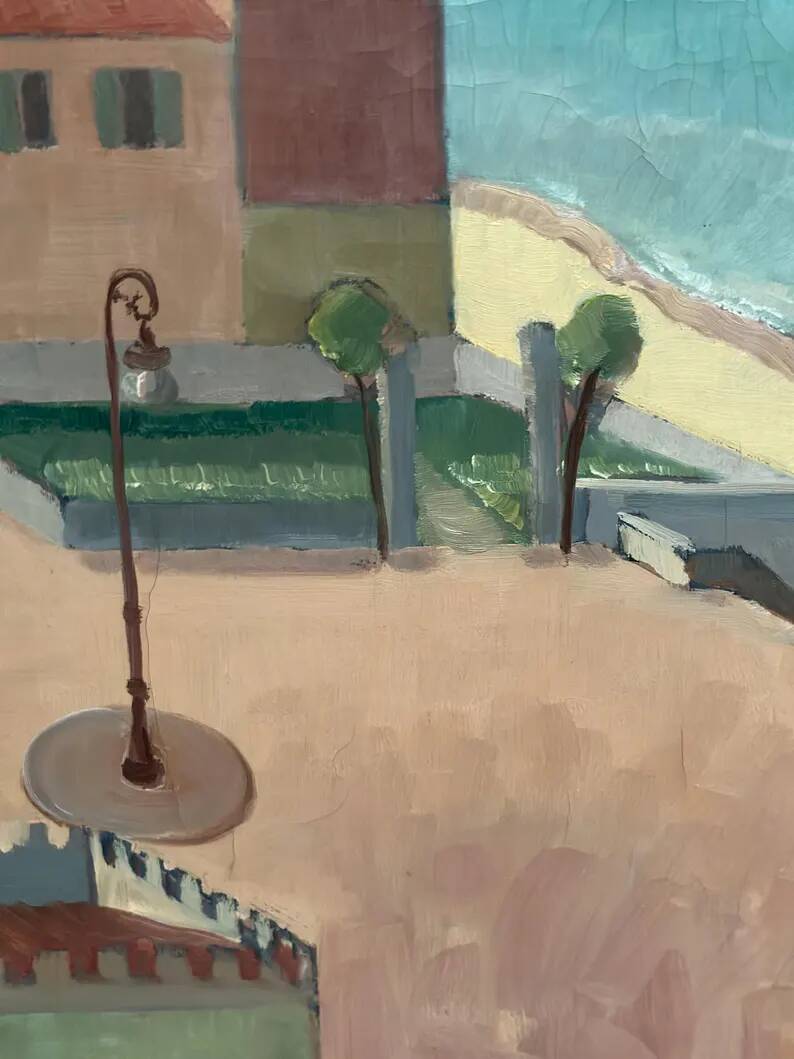 Original Swedish Oil on Canvas – “Motif from Italy” by K. Berthel – Signed – Dated 1949 – Vintage & Framed – 73 × 61 cm (28.7" × 24")