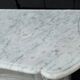 Louis XV style fireplace in white Carrara marble, circa 1880