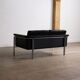 Horst Brüning Model 6912 two seater sofa in black leather for Kill International, Germany 1967