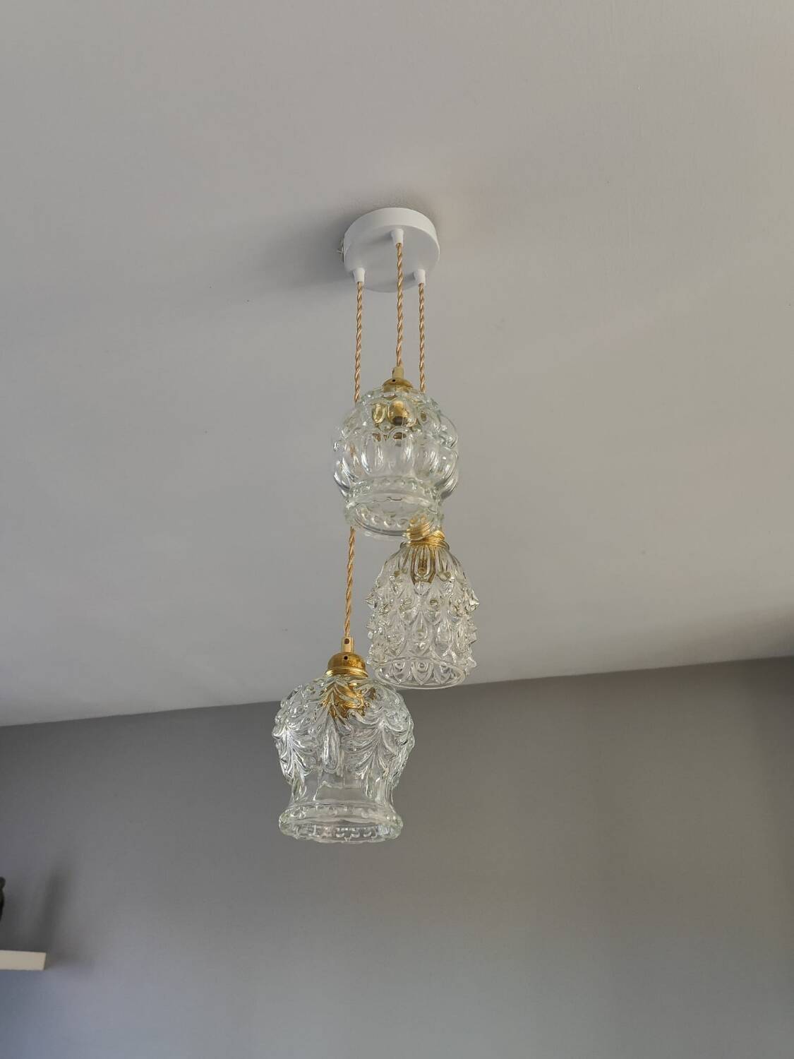 Suspension 3 transparent globes