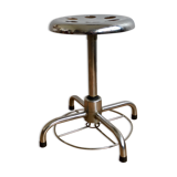 Adjustable industrial stool chromed steel