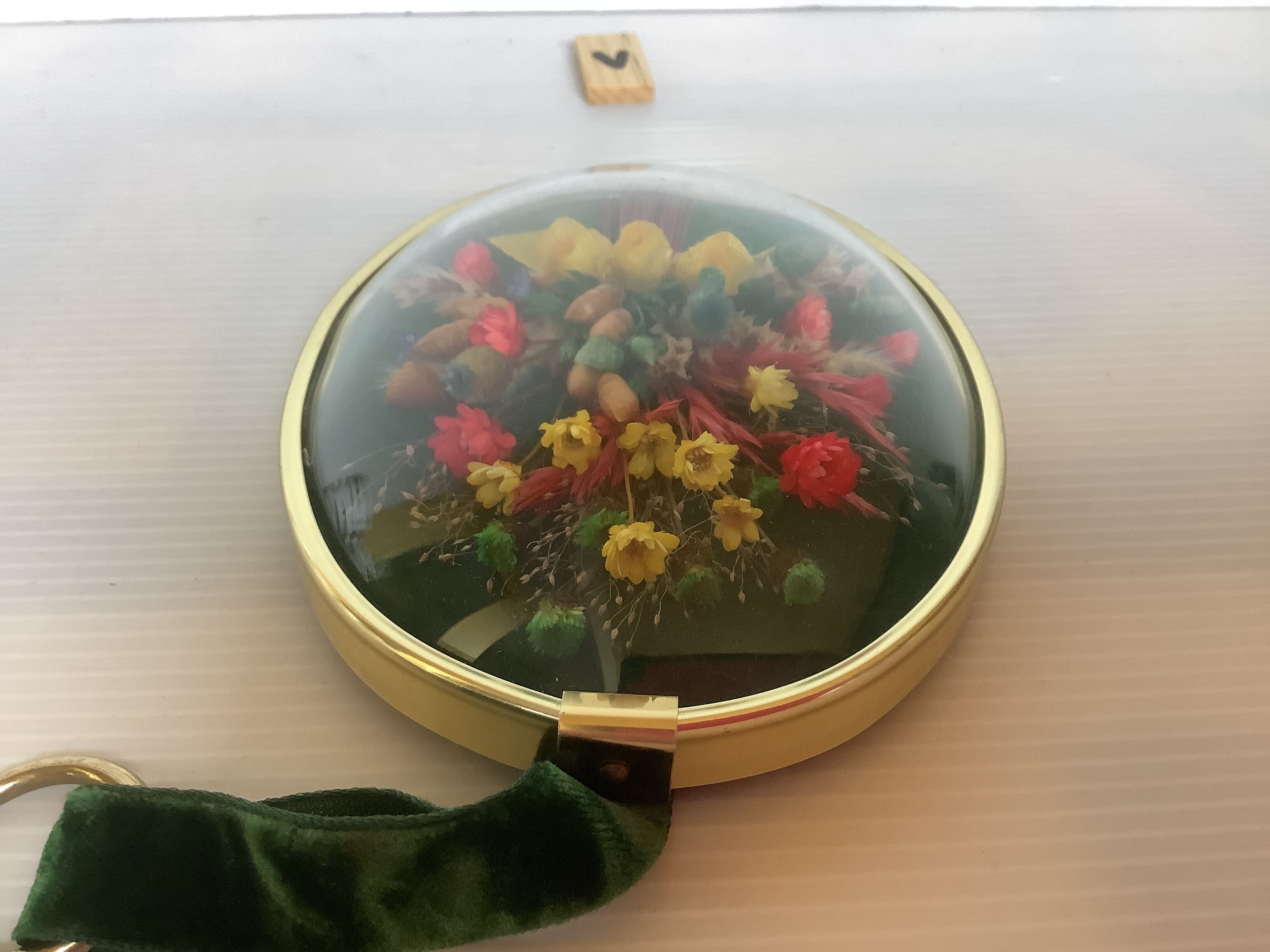 Frame natural dried flowers