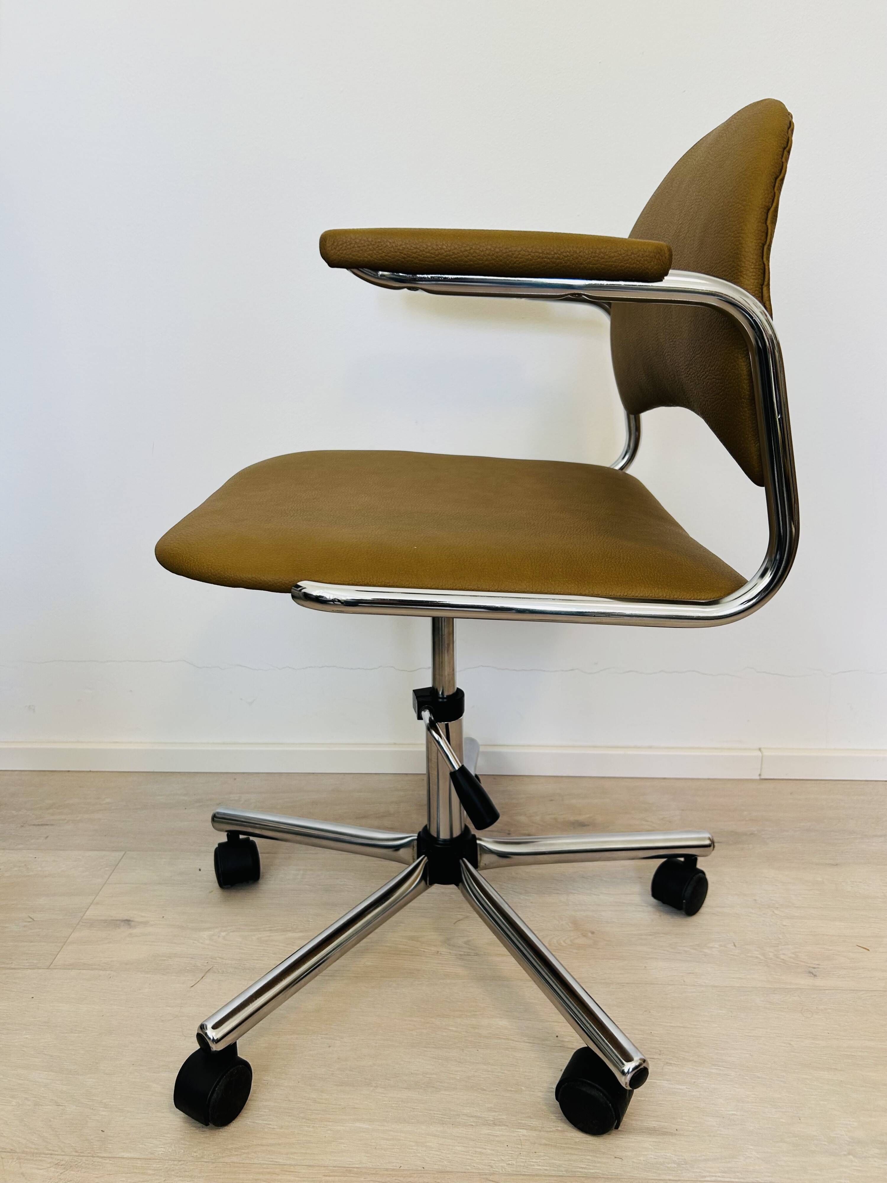 Vintage Mustard Office Chair by Kovona Model K-107  from Czechoslovakia 1979