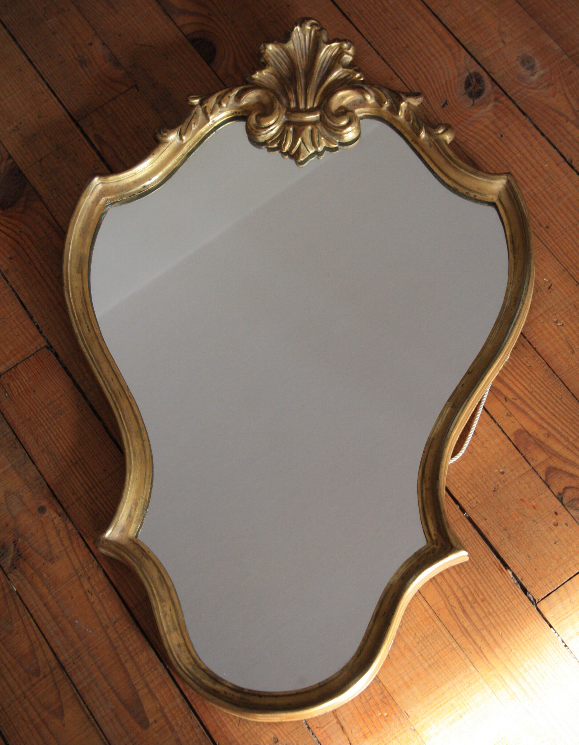 Mirror stuck vintage gilded wood 42x64cm